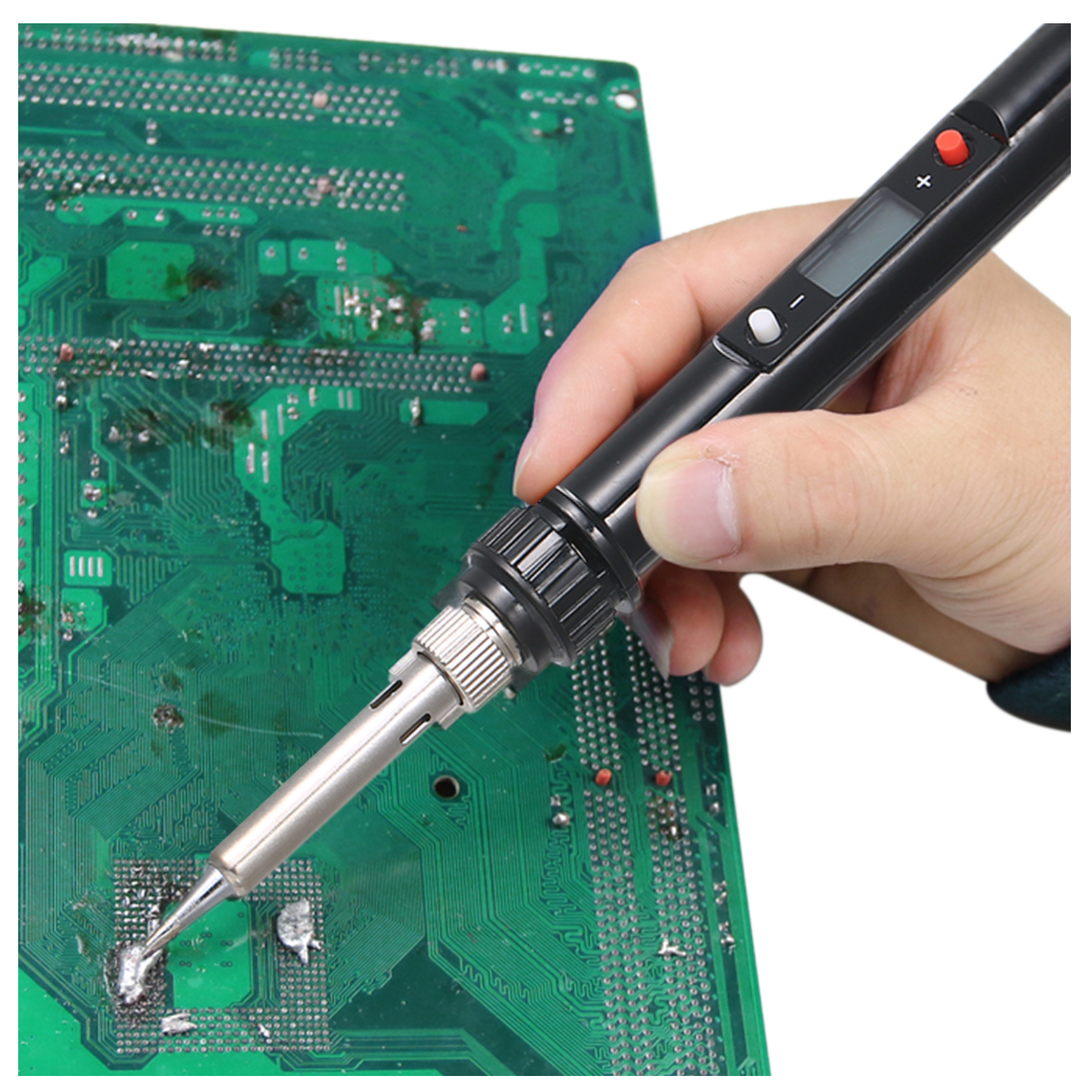 80W LCD Digital Adjustable Temperature Electronics Soldering Welding Iron Tool